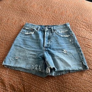 Abercrombie and fitch high rise denim shorts